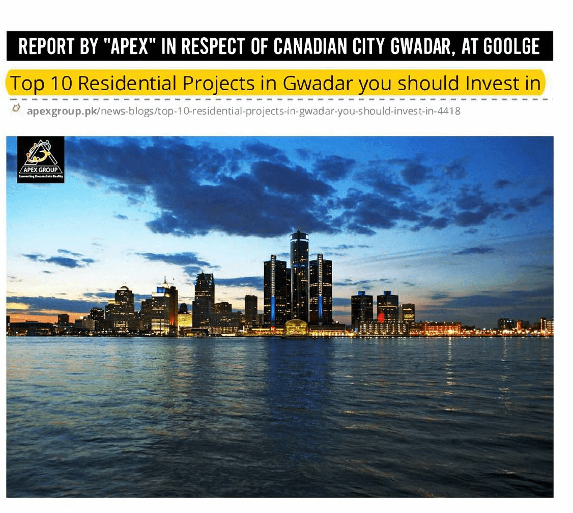 Achievements of gwadar city… Canadian city Gwadar